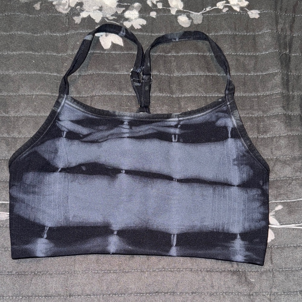 NUX Black and Gray Sports Bra